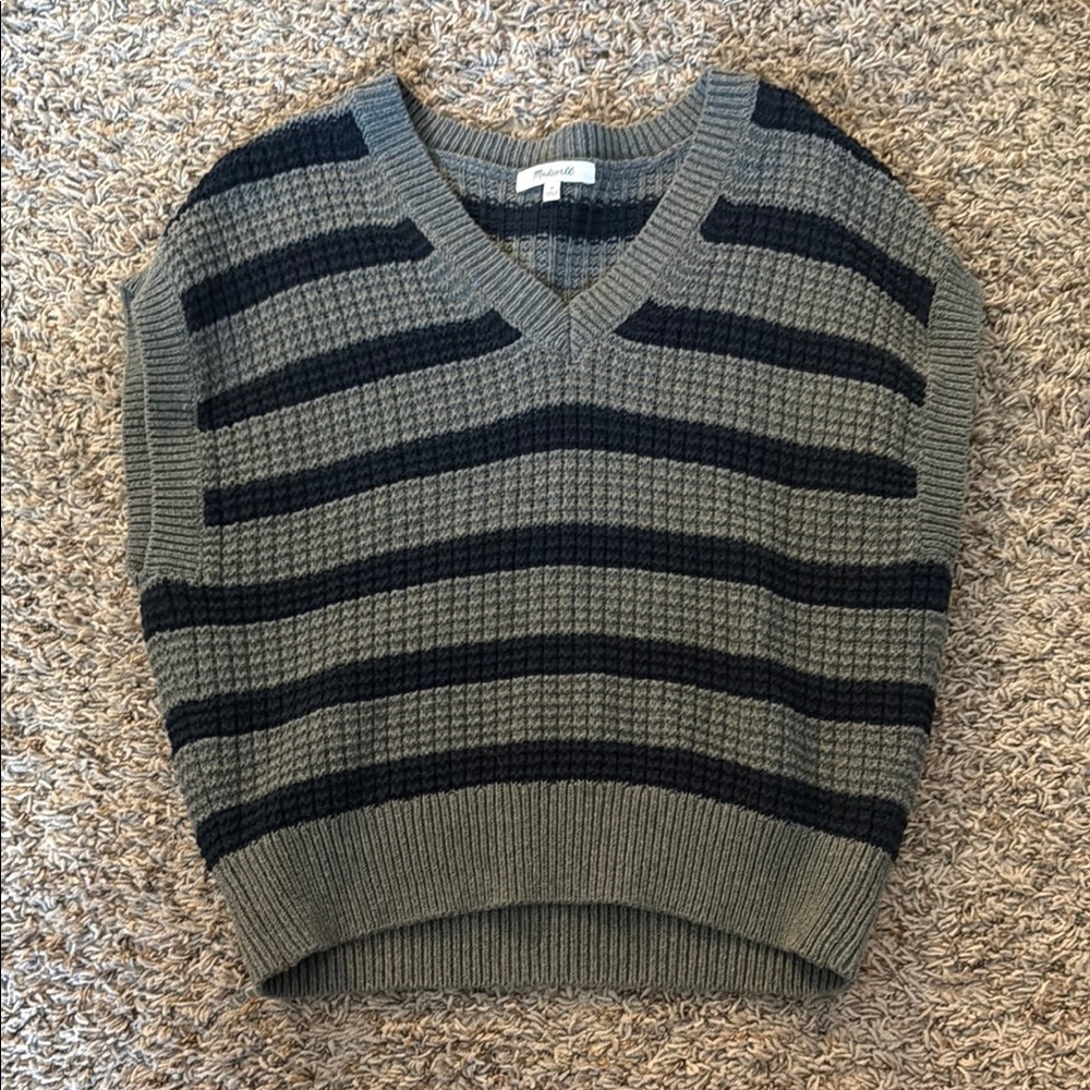 Gray and Navy Sweater Vest